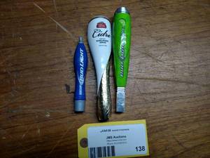 lot 138 image: (3) Asstd Tap Handles...