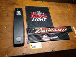 lot 168 image: (3) Bar Mats & Bottle Opener...