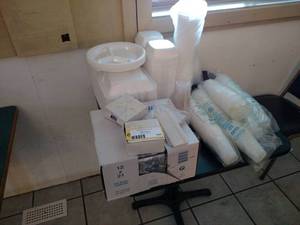 lot 185 image: Cups, To-Go Boxes, & Ice Bags...