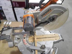 lot 30 image: RIDGID 15 Amp 12 in. Sliding Compound Miter Saw