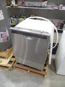 lot 32 image: Whirlpool Front Control Built-in Tall Tub Dishwasher in Monochromatic Stainless Steel with 1-Hour Wash Cycle, 55 dBA