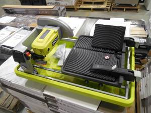 lot 72 image: RYOBI 9 Amp Corded 7 in. Overhead Wet Tile Saw