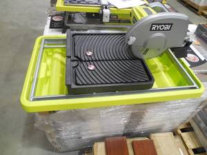 lot 74 image: RYOBI 9 Amp Corded 7 in. Overhead Wet Tile Saw