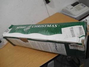 lot 74 image: OurWarm 6ft Fake Artificial Christmas Trees With Snow Flocked Christmas Tree Decorations for Home New Year 2020 Green Tree
