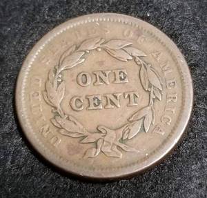 lot 08 image: 1843 US PETITE HEAD LARGE CENT