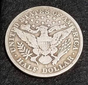 lot 25 image: 1911-S BARBER HALF DOLLAR