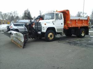 Ford L8000 Dump Truck with Plow