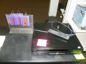 lot 119 image: Sony 5 disc dvdcd changer with remote. As shown. SEE TERMS