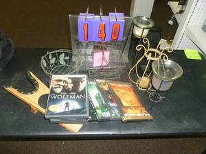 lot 140 image: 8 Dvds & House decorations. As shown. SEE TERMS