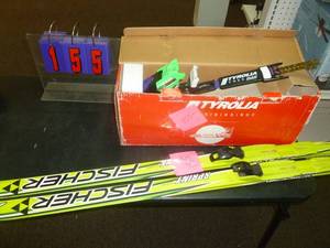 lot 155 image: Fischer cc skis with Tyrolia bindings. As shown. SEE TERMS