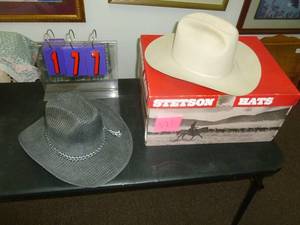lot 177 image: Stetson hat size 6 34 & Houston hat size 6 34. As shown. SEE TERMS