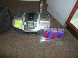 lot 221 image: Aiwa CD Boom Box. As shown. SEE TERMS