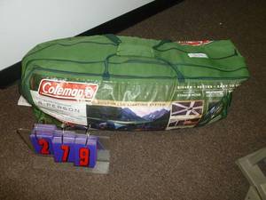lot 279 image: Coleman 8 person tent with led lights. As shown. SEE TERMS