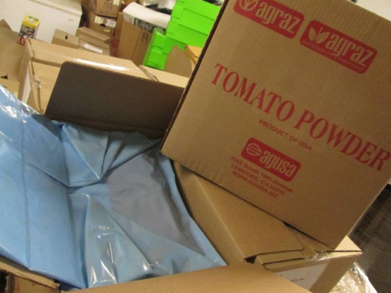 lot 418 image: Tomato Powder (2- 50# Boxes) Produced 9.19.2017