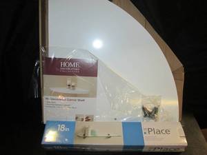 lot 119 image: (2) 18 Wall Shelves, Corner Shelf ...