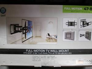 lot 153 image: Full-Motion TV Wall Mount (Fits Mos...