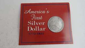 lot 18 image: 1772-1821 Americas 1st Silver Dollar