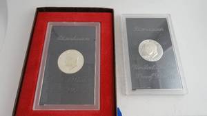 lot 37 image: 2- 1971 Eisenhower US Proof Dollars