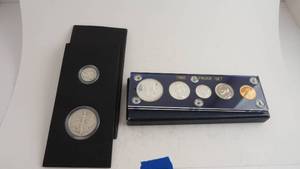 lot 38 image: 1944 Walking Liberty, Mercury Dime & 1955 Proof Set