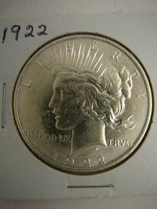 lot 71 image: 1922 Peace Silver Dollar