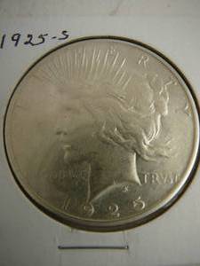 lot 72 image: 1925s Peace Silver Dollar