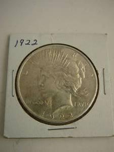 lot 73 image: 1922 Peace Silver Dollar