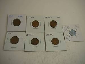 lot 85 image: 7- Wheat Pennies