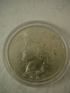 lot 112 image: 1922 Peace Silver Dollar