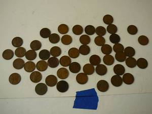 lot 124 image: 50- Wheat Pennies