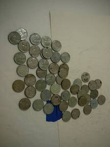 lot 130 image: 50- Steel Pennies 1943