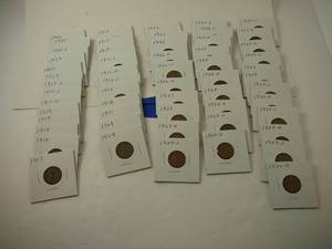 lot 140 image: 57 Pennies