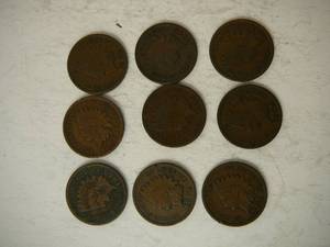 lot 142 image: 9- Indian Penny