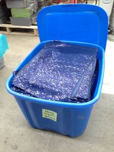 lot 147 image: Lot of (75) Navy Blue Sequin Table Runners