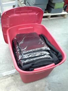 lot 149 image: Lot of (30) Black Dcor, Fabric, Drapes and Tablecloths