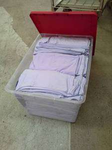 lot 153 image: Lot of (318) Lavender Spandex Chair Bands