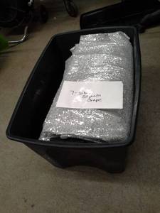 lot 166 image: Lot of (7) Silver Sequin Drapes 12ft.
