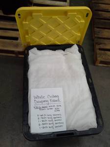 lot 301 image: White Ceiling Draping Fabric
