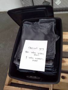 lot 302 image: Lot of (414) Charcoal Grey Satin Chair Sashes, Table Runners