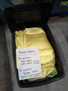 lot 311 image: Lot of (28) YellowMint Green Satin Fabric