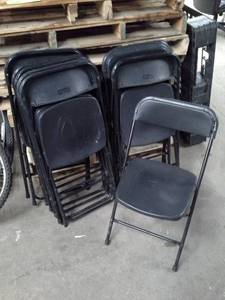 lot 323 image: Lot of (9) Folding Conference Chairs