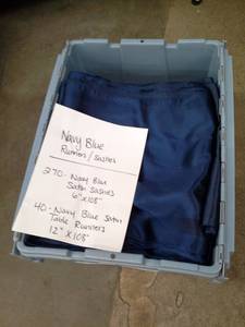 lot 351 image: Lot of (310) Navy Blue RunnersSashes