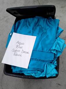 lot 358 image: Aqua Blue Satin Dcor Fabric