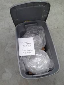lot 370 image: Lot of (6) Large Cylinder BowlVase