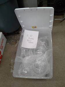 lot 378 image: Lot of (8) Bubble Bowl Vases 8in.