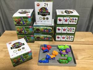 lot 24 image: RESELLERS LOT- VATOS Dinosaurs Pull-Back Toys- Lot of 10 Packages (6 Dinos in each package)