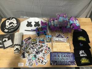 lot 37 image: HUGE FORTNITE GAMER LOT Beanie hats, DJ Marshmello, Llama Plush, Squish Toys, Stickers, Gaming Dcor & Party Supplies- Over 100 Items