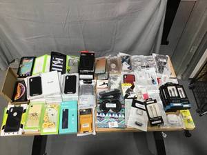 lot 38 image: APPLE, IPHONE, WATCH, IPAD- HUUUUUGE LOT of ACCESSORIES Over 75 Items Screen Protectors, Cases, Ear Buds, Charging Cords, Watch Bands, Ipad Case, Multiple Quantities- Perfect for resellers