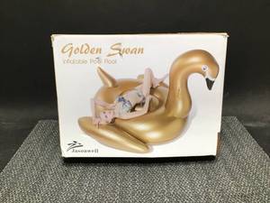 lot 87 image: Gold Swan Pool Float