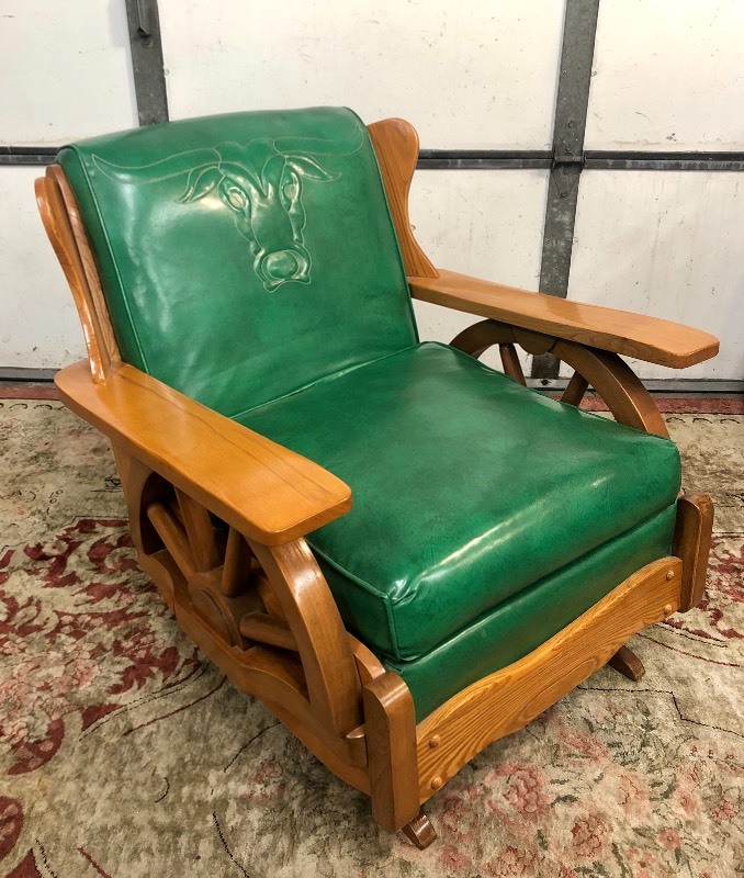 Vintage wagon best sale wheel rocking chair