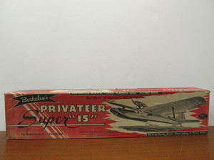 lot 19 image: Vintage Berkeley Privateer 15 Model Airplane Kit